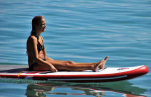 paddleboarding